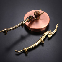 Non-artisan pure copper pot fork Silver pot special anti-scalding Antelope pot cover fork Kung Fu tea Road accessories Iron pot cover fork tea clip