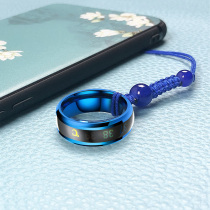 Luminous mobile phone lanyard titanium steel ring male hand-woven anti-fall Chinese style couple hanging phone chain short female