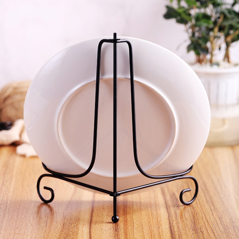 Wrought iron plate stent handicraft tripod charcoal carving disc holder plate frame puer tea stone exhibition.