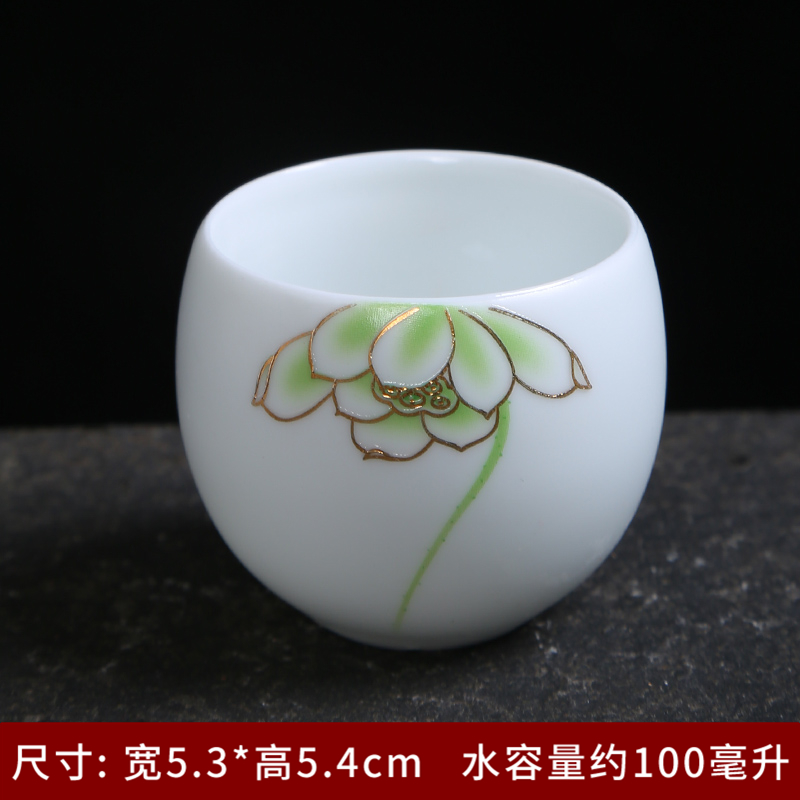 Tasted silver gilding jingdezhen porcelain masters cup single sample tea cup kung fu tea bowl with single glass ceramic tea cups