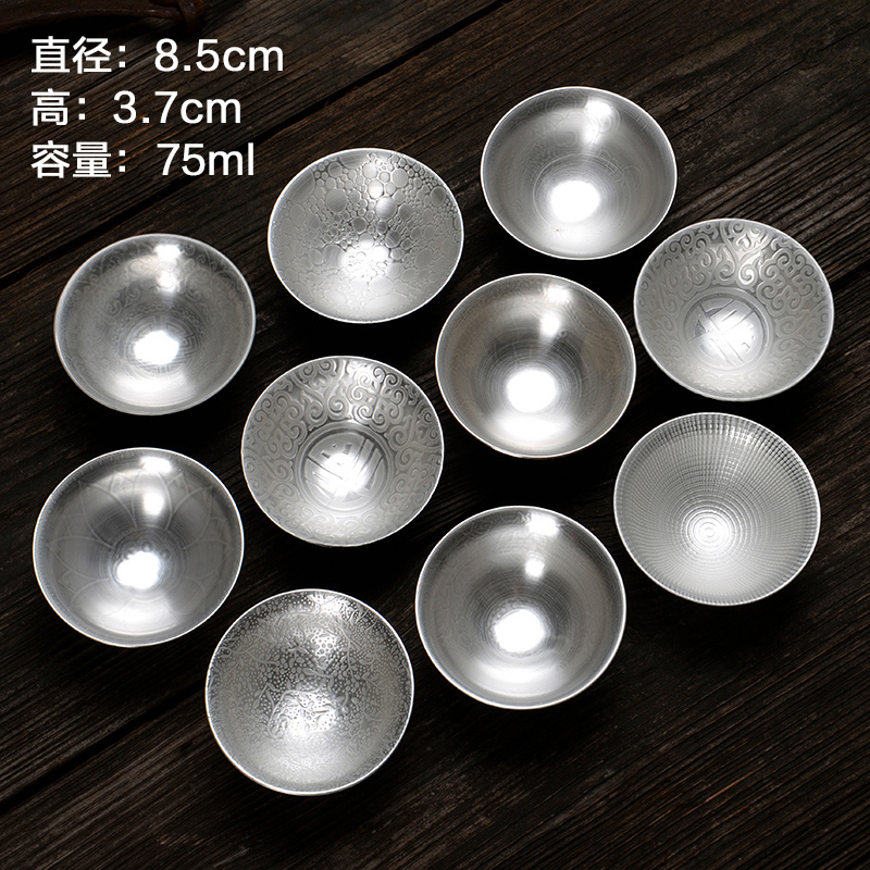 Sterling silver your up tea master cup sample tea cup single CPU ceramic cups kung fu tea set coppering. As silver cup cup restoring ancient ways