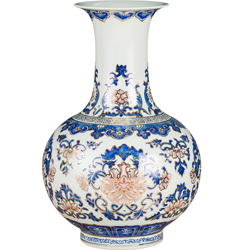 Jingdezhen ceramic see colour of blue and white porcelain vase decoration of the new Chinese style furnishing articles sitting room flower arranging, porcelain gifts