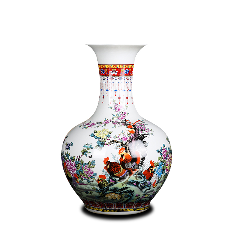 Jingdezhen ceramics seven male for the spring home of large vases, flower arranging, the sitting room porch rooster furnishing articles ornaments