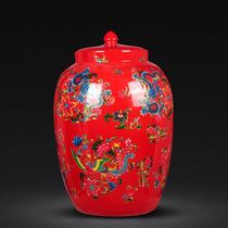 Jingdezhen Ceramic instrumental floor vase Mickey cylinder storage tank China Honglongfeng Living room Home New house Wedding Pendulum