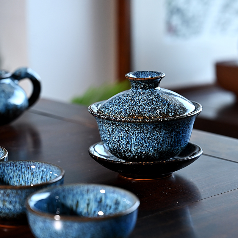 Ceramic up built light tea set home stone mill masterpieces teapot kung fu tea tea red glaze, making tea