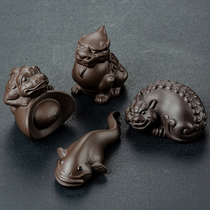 Creative purple sand tea pet ornaments boutique office can raise wealth tea play ornaments tea ceremony tea set accessories handmade tea play