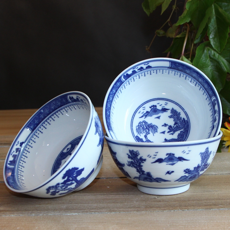 Blue and white porcelain bowls suits for domestic ltd. restoring ancient ways is 5 inches and exquisite tableware eat bread and butter of jingdezhen ceramic bowl, small bowl