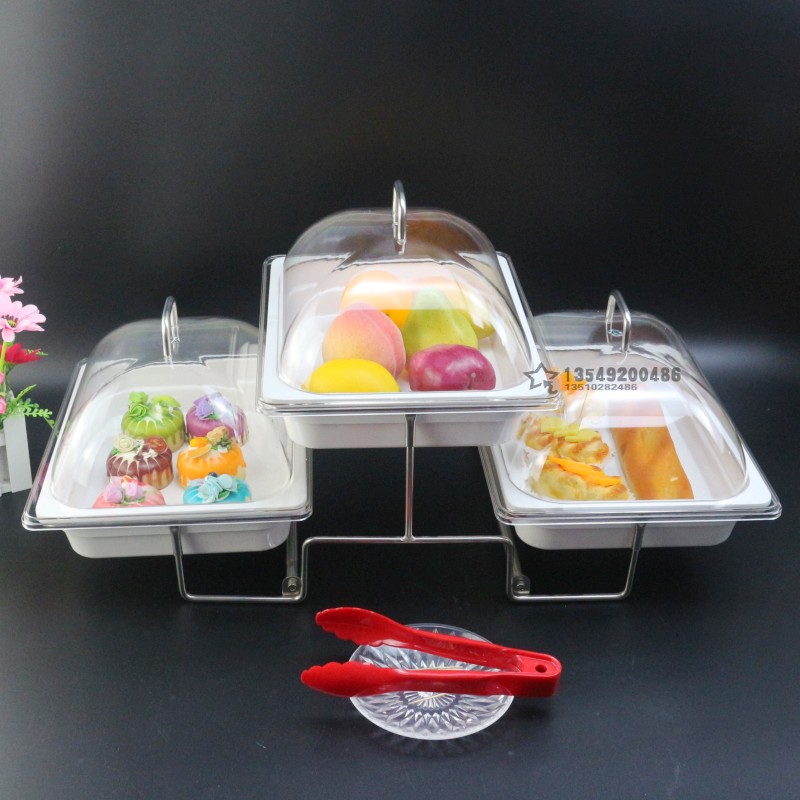 Multi - function fangci melamine plate rack desserts dessert buffet display buffet disc try dribbling cover