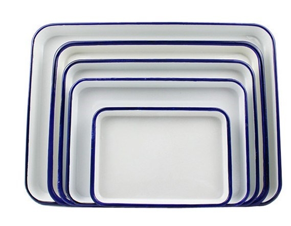 Enamel 20 square plate 16 * 22 * 30 * 30 * 30 and 40 25 to 35 * 50 medical white porcelain Enamel tray