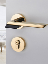 Modern door lock interior bedroom gold door lock silent magnetic suction door lock split door handle household wooden door lock
