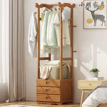 Bedroom temporary clothes deity Divine Instrumental Improvised Landing Style Shelf Solid Wood Decor Bedside Hanging for containing sleeping