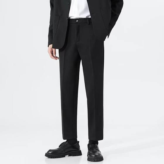 Woolen trousers men's high quality autumn and winter straight nine-point men's pants trendy brand draped slim feet men's suit pants
Woolen trousers men's high quality autumn and winter straight nine-point men's pants trendy brand draped slim feet men's suit pants