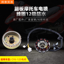 Pedal Motorcycle Engine Head Parts Ignition Coil EFI 12 Pole Waterproof GY6-125 Flywheel Direct