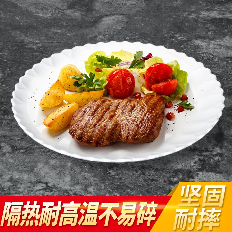 The Self - service fast - food Fried noodles food melamine big chicken white round plastic imitation porcelain tableware ltd. 1:1. 2 plates