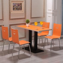 School Factory Canteen Dining Room Table Snack Breakfast Noodle Restaurant Fast Food Fried Chicken Burger Milk Tea Shop Stainless Steel Table and chairs