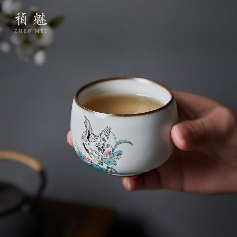 Shot incarnate your up hand - made open piece of kung fu tea master of jingdezhen ceramic tea set sample tea cup cup personal single CPU