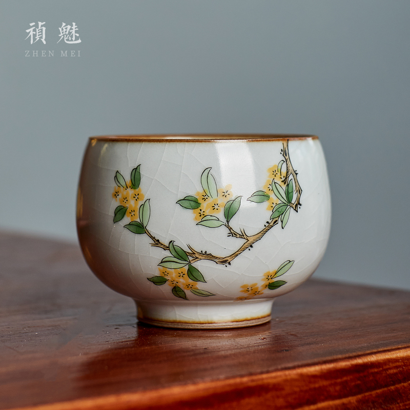Shot incarnate your up hand - made osmanthus tea cups of jingdezhen ceramic kung fu tea set personal sample tea cup master cup single CPU