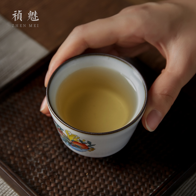 Shot incarnate your up hand - made jingdezhen ceramic cups kung fu tea set sample tea cup cup single CPU slicing can be a master