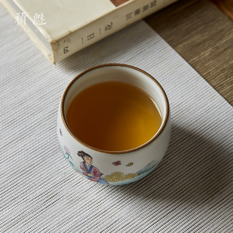 Shot incarnate the your hand some treasure chai up with jingdezhen ceramic cups kung fu tea master sample tea cup cup single CPU