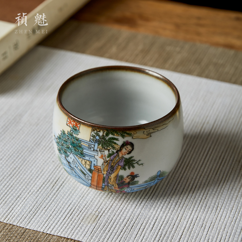 Shot incarnate your up hand - made of red chamber kung fu master of jingdezhen ceramic tea set cups of individual single CPU open for