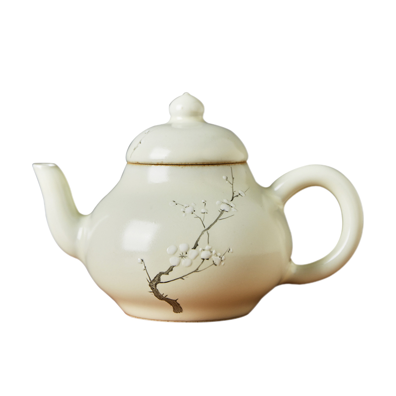 Shot incarnate your up hand - made name plum blossom put little teapot jingdezhen ceramic kung fu tea set household ball hole filter the teapot