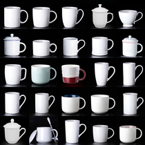 Creative new bone ceramic water cup mug custom LOGO printing custom gift advertising cup custom hotel cup