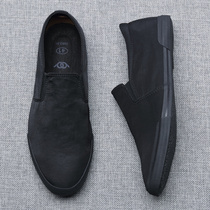 Old Beijing Bushoes mens shoes Summer style Breathable Thin summer Mens casual shoes One foot pedal Canvas Shoes Mens Shoes