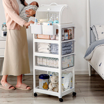 Baby products storage rack locker home mobile trolley mother and baby items locker drawer type finishing cabinet