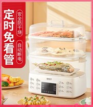 Steam box desktop household network red plug and pure rectangular multi-function small rapid out of steam lazy second-layer fish pot electricity