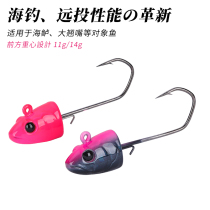 FISHING HOUSE FISH TYPE LEAD HEAD HOOK 11g 14g SEA FISHING FAR THROW SOFT WORM SOFT BAIT HOOK BASS BIG TEETHING ROAD SUBHOOK