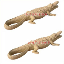 New decoration sandstone FRP round sculpture Hotel garden villa Outdoor decoration fountain Crocodile fountain