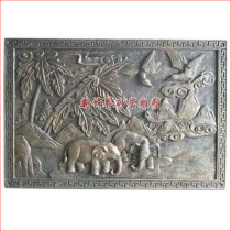 Sandstone GRP Relief Fresco Background Wall Villa Hotel Interior Exterior Wall Decoration Wind Landscape Painting Sculpture Small Elephant