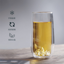 Green tea cup heat-resistant double-layer household glass large capacity creative personality Mount Fuji high borosilicate glass Japanese style