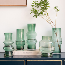 Nordic retro transparent glass vase ornaments creative living room table simple water cultivation dried flower flower flower arrangement