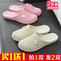 2022 new bun head sandals slippers woman wearing a beach bottom at the soft bottom of summer to prevent slippery holes