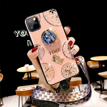 100 million Sapple 11 phone shell iPhone11Promax protective sleeve silicone full package anti-fall 11promax new tide card iPhone11 woman with hanging rope