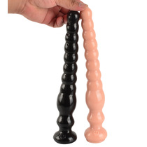 Long super large thick suction cup pulling beads posterior anal plug for men and women with anal dilator expansion chrysanthemum toy masturbation device