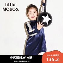littlemoco Childrens clothing Girls dress Spring and autumn embroidery sports casual style long-sleeved childrens skirt Ole