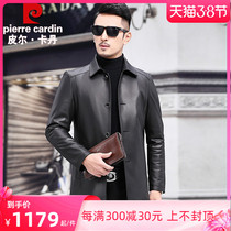 Imported sheep fur coat mens genuine leather jacket with leather jacket Peel carpetan wind coat for mens big code leather jacket