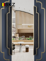 Door handle antique bronze inlay imported natural grade imitation stone large handle box push-pull wooden door handle pair