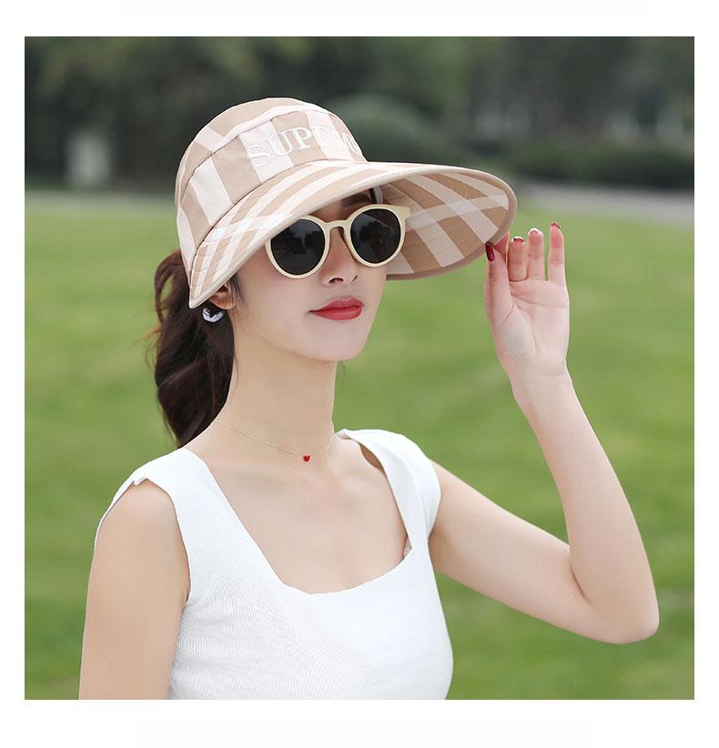 太阳帽女大帽檐夏季防晒大沿遮阳帽骑车遮脸时尚百搭可折叠凉帽子帽子