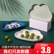 Xinjiang fruit plate Household dessert living room creative melon seeds dried fruit coffee table Fruit basin snack candy plate