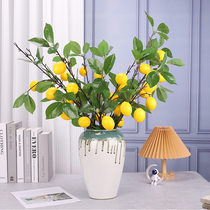 Simulation lemon Nordic green plant floor table home fake flower potted living room simulation flower room decoration ornaments
