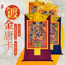 Tibetan imitation hand-painted auspicious mother gold-plated thangka decorative painting Nepal handmade home living room porch hanging painting