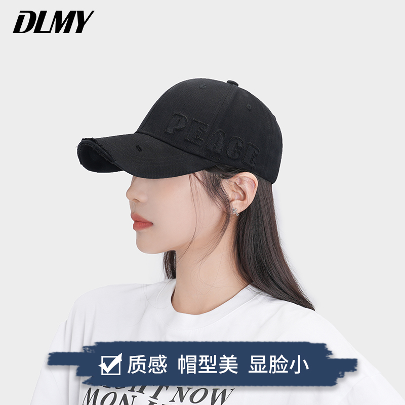 DLMY 100 hitch no bump with a broken hole hat out of the street letters stickleb baseball cap casual hardtop sunscreen duck tongue cap-Taobao