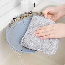 Bamboo fiber dishwashing cloth not stained with oil dishcloth thickened absorbent kitchen to grease brush bowls dishwashing dishcloth cleaning towels
