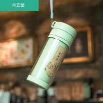 Double layer wheat cup Wheat straw Double layer water cup Portable portable handy cup Gift cup Handy cup Portable