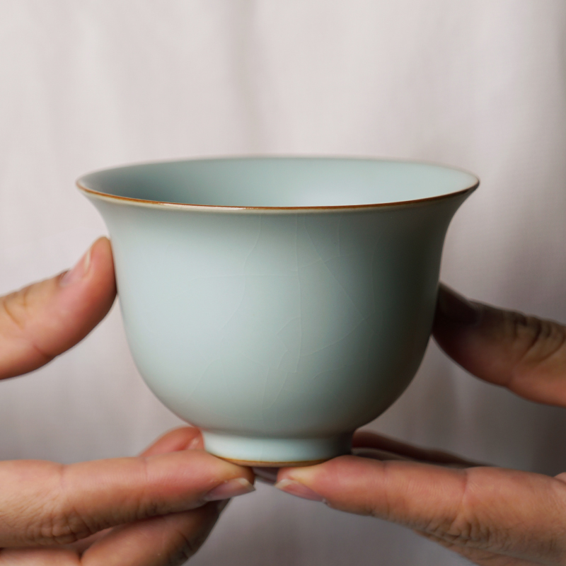 Ru up market metrix who cup single CPU hand bowl large jingdezhen ceramic teacup cracked sample tea cup can keep the ice crack glaze