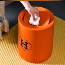 Clean poo paper barrel light and luxurious household trash can home living room light and luxurious commercial supplies No lid office containing cylinder