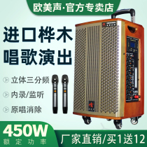 Europe and the United States sound H12 three-way outdoor audio wireless microphone singing large volume rod speaker brand